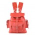 Grafea Red Hot Red Leather Backpack