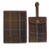 Barbour Leather &amp; Tartan Travel Gift Set in Classic Tartan