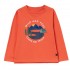 Joules Boys Finlay Artwork Jersey Top in Dark Orange