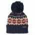 Barbour Boys Case Fairisle Beanie in Cranberry UK S-M