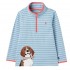 Joules Girl&#039;s Fairdale Printed Half Zip Sweatshirt in Bel Air Blue