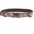 Barbour Reflective Dog Collar in Taupe Pink Tartan