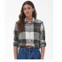 Barbour Ladies Moorland Shirt in Olive &amp; Black Cherry