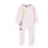 Joules Baby Zippy Artwork Cotton Babygrow in Giraffe Pink 
