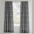 Catherine Lansfield Kelso Check Lined Pencil Pleat Curtains In Charcoal