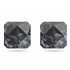 Swarovski Ortyx Pyramid Cut Grey Stud Earrings