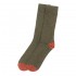 Barbour Men&#039;s Houghton Socks in Olive &amp; Burnt Orange