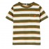 Joules Boy&#039;s Laundered Stripe T-Shirt in Green Stripe
