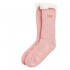 Barbour Ladies Cable Knit Lounge Socks in Dusty Pink