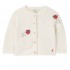 Joules Girl&#039;s Betsie Embroidered Cardigan in Cream Ladybird