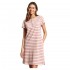 Joules Ladies Kea Henley Dress in Coral Stripe