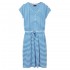 Joules Ladies Kylie Drawstring Waist Jersey Dress In Blue Stripe