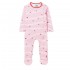 Joules Boy&#039;s Zippy Printed Babygrow in Pink Ladybird Stripe