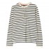 Joules Maeve Long Sleeve Button Top in Navy Cream Stripe