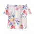 Joules Ladies Cream &amp; White Stripe Oona Off-Shoulder Top UK 8