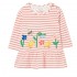 Joules Dazzle Artwork Peplum Dress in Pink Stripe Check 0-3 Months