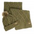 Barbour Ridley Beanie &amp; Scarf Set in Olive