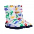 Joules Kids Padabout Slipper Socks in Grey Dino