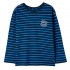 Joules Boy&#039;s Bryce Stripe Artwork Top in Navy Blue Stripe