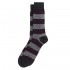 Barbour Men&#039;s Houghton Stripe Socks In Fig &amp; Asphalt 