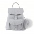 Grafea Michelle Grey Leather Baby Backpack
