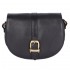 Barbour Laire Leather Saddle Bag in Black