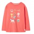 Joules Girls Bessie Jersey Artwork Top in Dusty Red