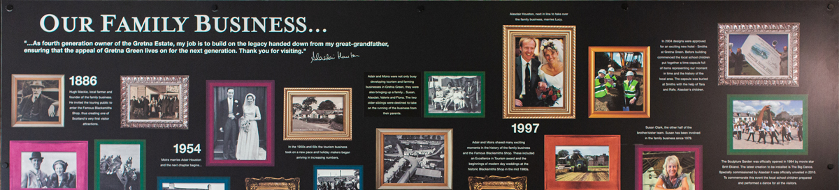 Our Family Business Wall at Gretna Green