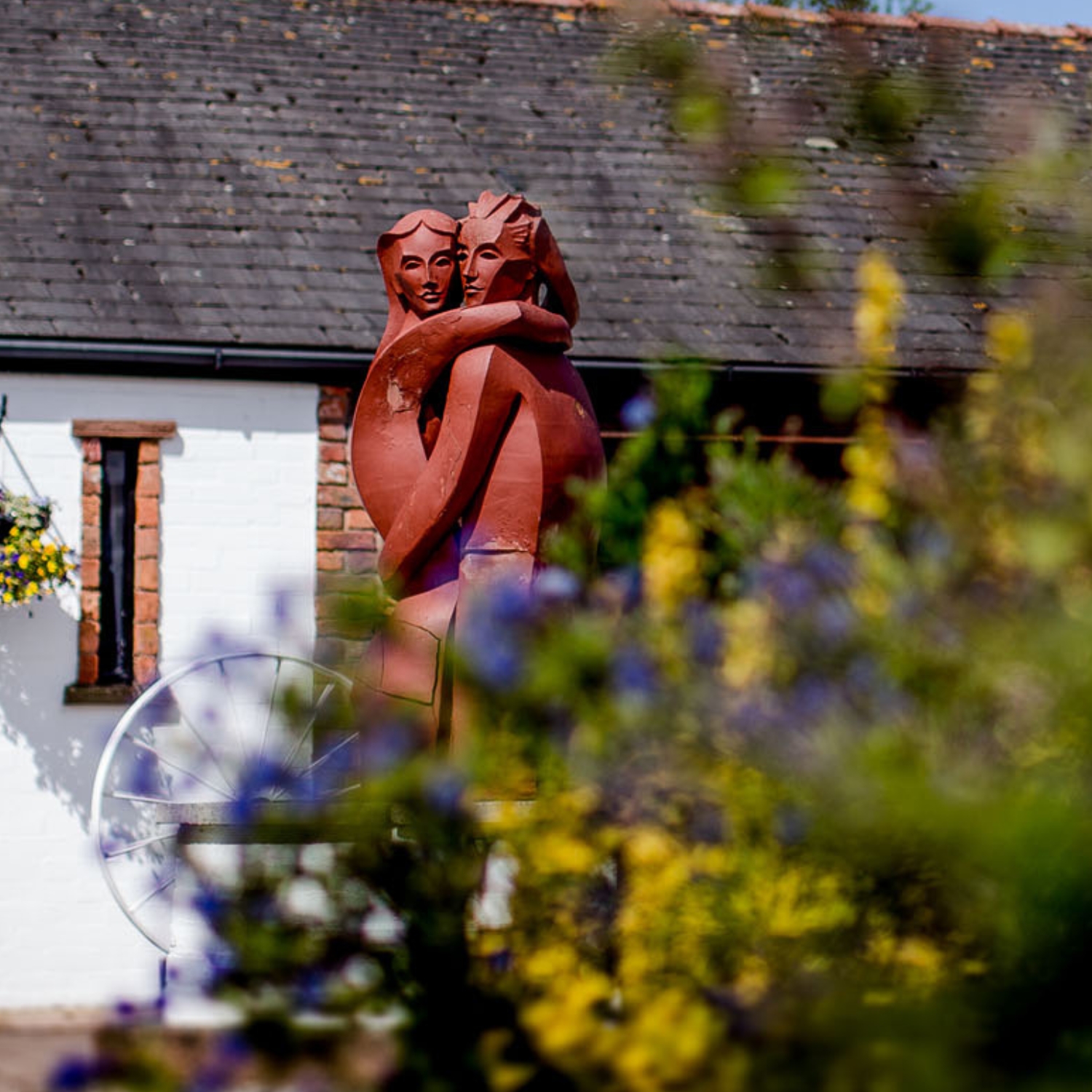 The Gretna Green Lovers Sculpture at the Famous Blacksmiths Gretna Green