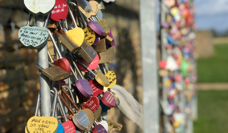 LOVE Lovelock Wall at Gretna Green Famous Blacksmiths Shop Attractions