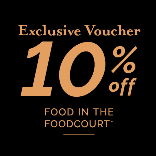 10% Off Food and Drinks at the Foodcourt