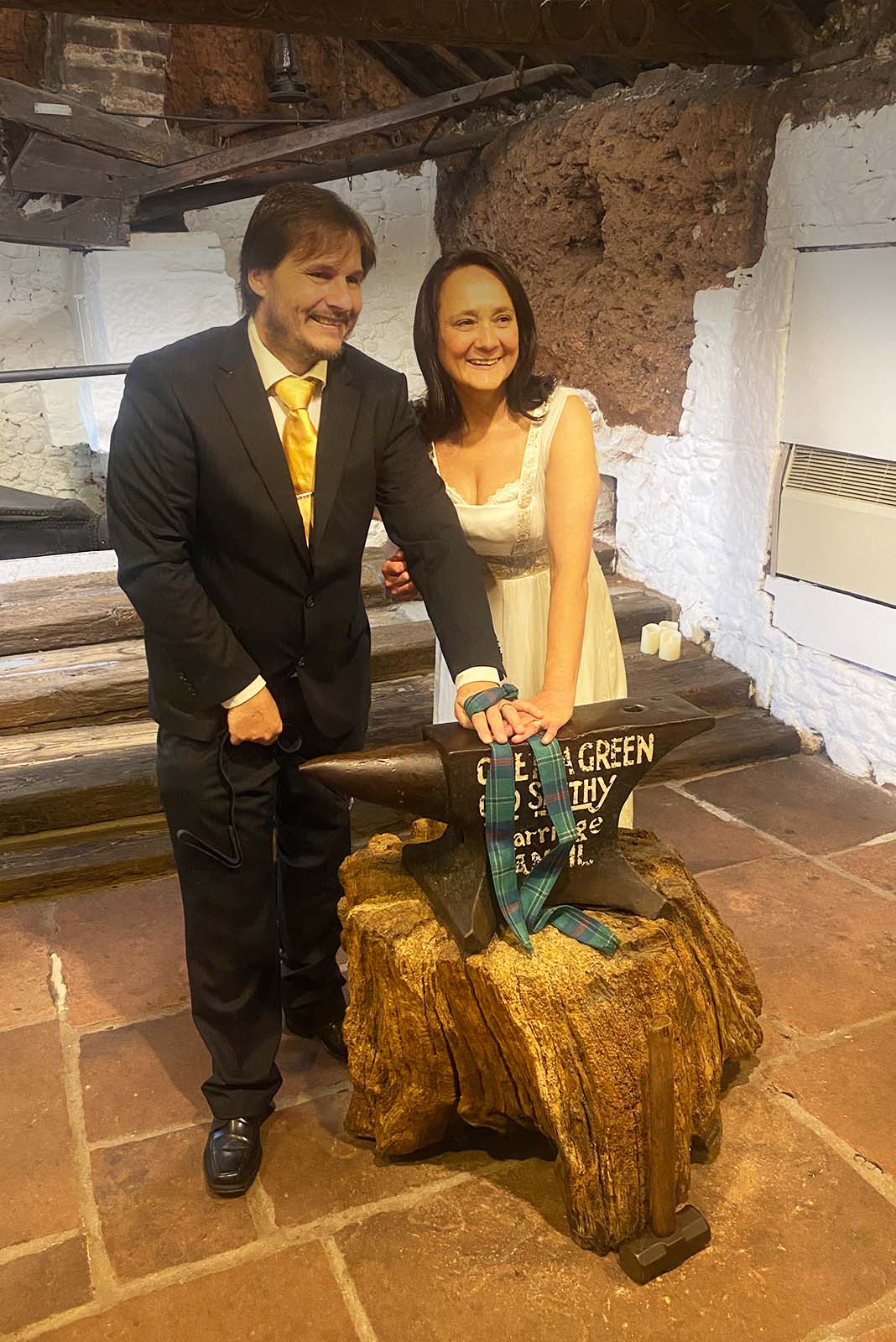 Anvil Handfasting at Gretna Green Famous Blacksmiths Shop
