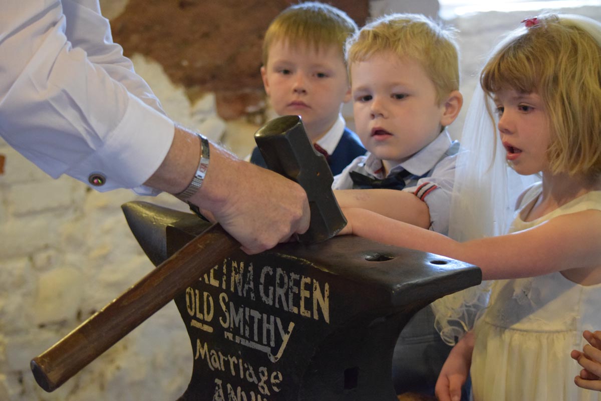 Sparklers Nursery children visit Famous Blacksmiths Shop