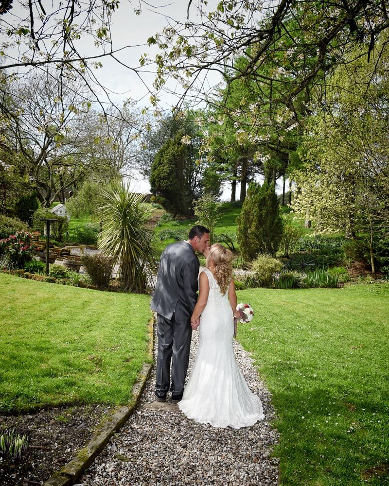 Wedding photo in the Gretna Hall Hotel Gardens, Gretna Green