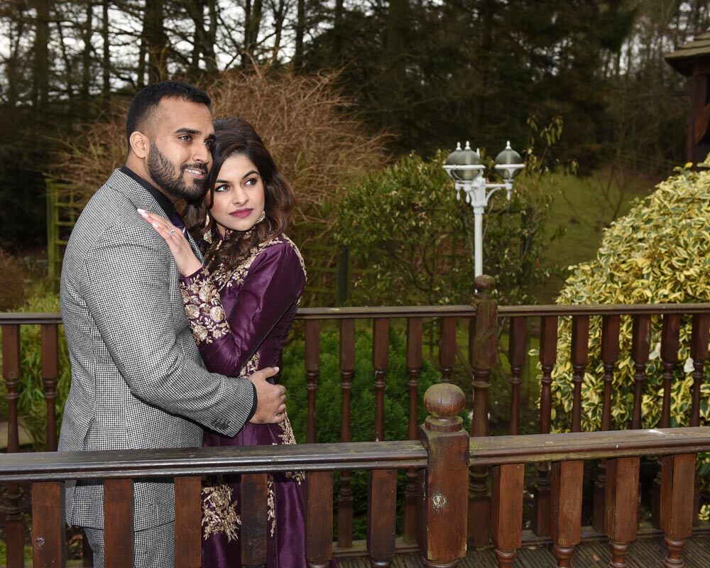 Wedding photo outside the Gretna Hall Garden Pergola, Gretna Green